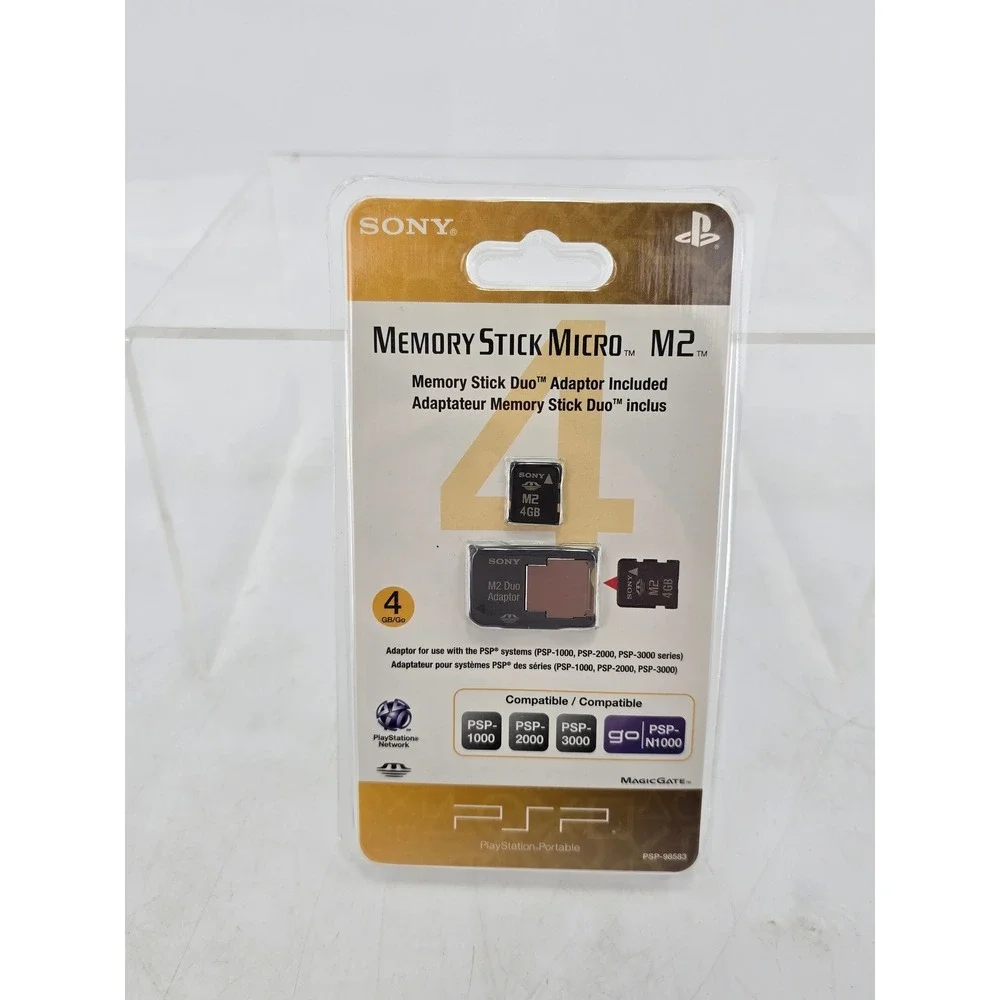 Sony Memory Stick Micro M2 4GB Memory Card for PSP Black NEW